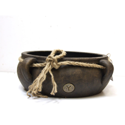 Misa betonowa / gliniana z ozdobnym sznurem Brąz